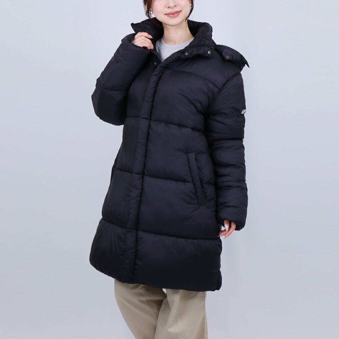 ディーゼル DIESEL キッズ レディース フェイクダウン 中綿ジャケット JWROLFYSMON J01987 K900 BLACK