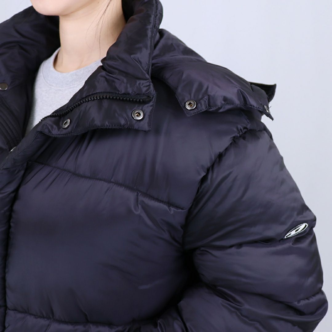 ディーゼル DIESEL キッズ レディース フェイクダウン 中綿ジャケット JWROLFYSMON J01987 K900 BLACK