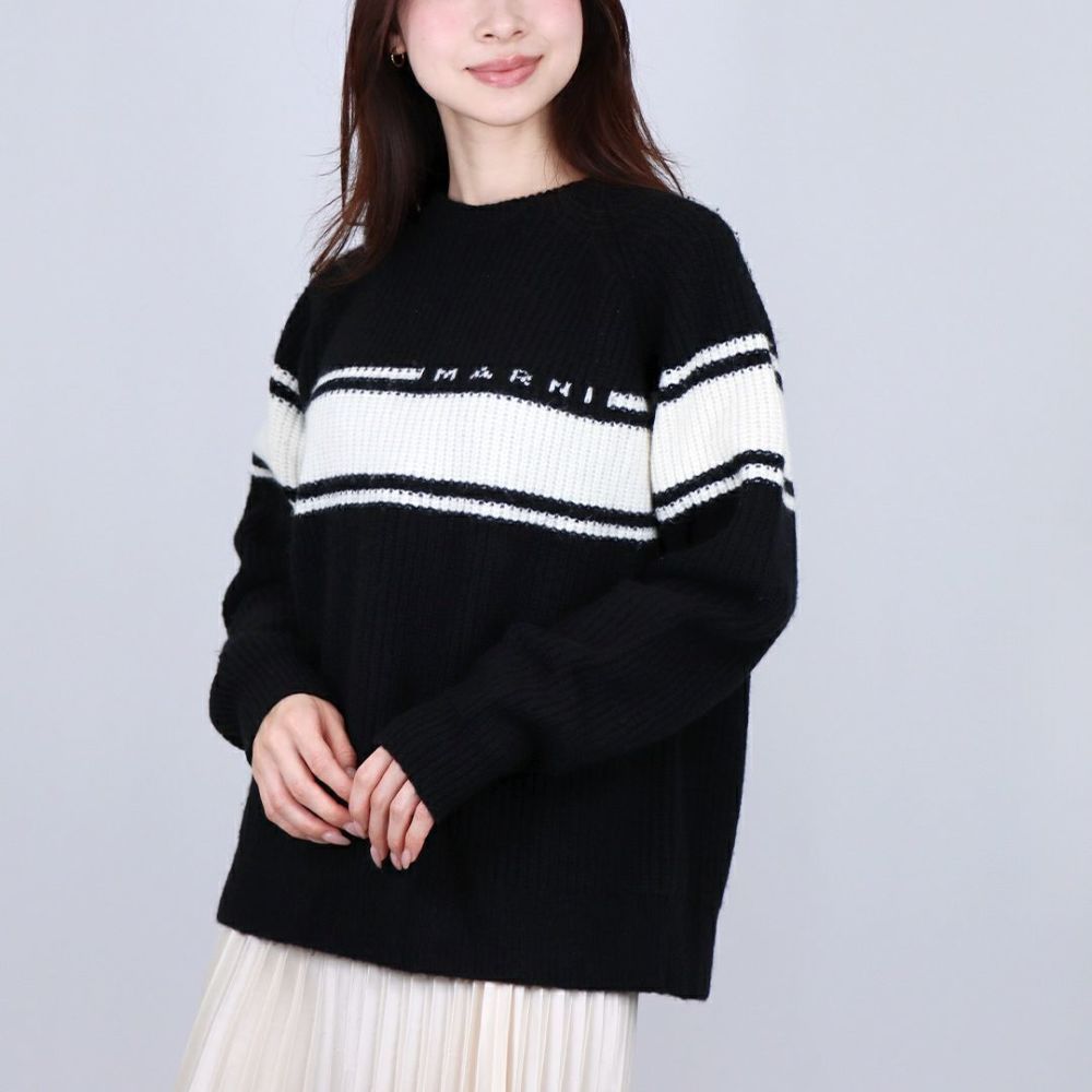 マルニ MARNI キッズ レディース ニット セーター ウールブレンドニット MK30U M01210 M00T0 0M900 BLACK