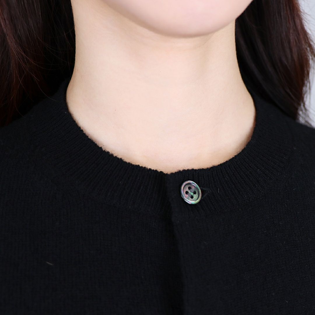 コムデギャルソン COMME DES GARCONS レディース ニットカーディガン ROUNDNECK SMALL N079 051 1-BLACK