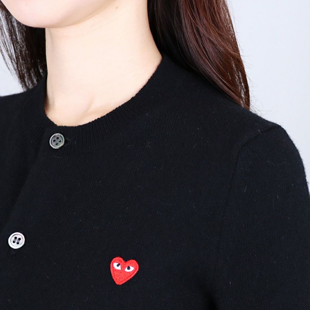 コムデギャルソン COMME DES GARCONS レディース ニットカーディガン ROUNDNECK SMALL N079 051 1-BLACK