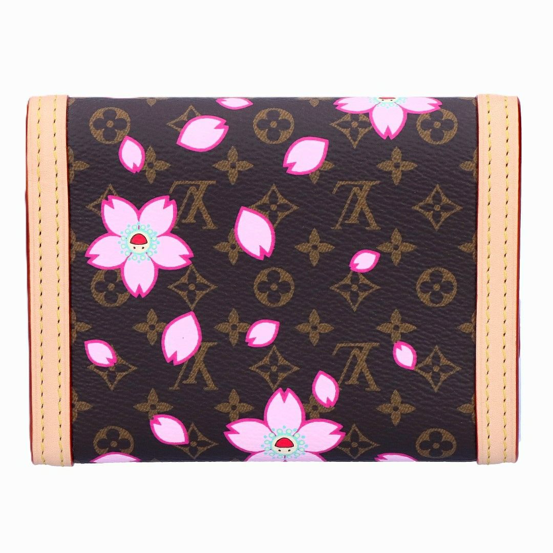 ルイヴィトン LOUIS VUITTON 折財布 三つ折財布 コンパクト財布 村上隆 M13427 LV×TM ポルトフォイユ･ヴィクトリーヌ サクラブラウン