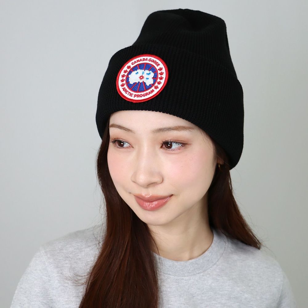 カナダグース CANADA GOOSE 帽子 ニット帽 ニットキャップ 6936M 61 BLACK