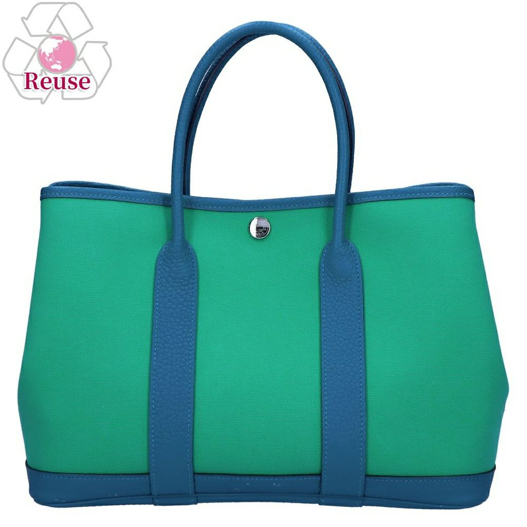 【リユース品】 エルメス HERMES バッグ ハンドバッグ ガーデンパーティ PM グリーン系 【お取り寄せ】