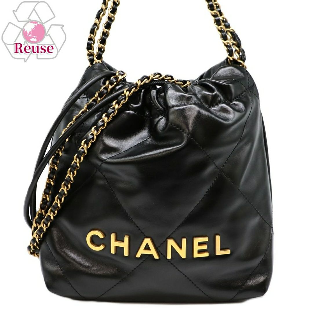 【リユース品】 シャネル CHANEL バッグ ショルダーバッグ CHANEL22 チェーンショルダーバッグ AS3980 ブラック/ゴールド金具 【お取り寄せ】