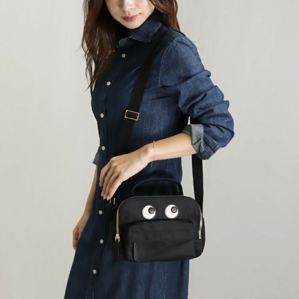アニヤハインドマーチ ショルダーバッグ 【EYES：アイズ】 5050925193542 152969 ブラック ANYA HINDMARCH