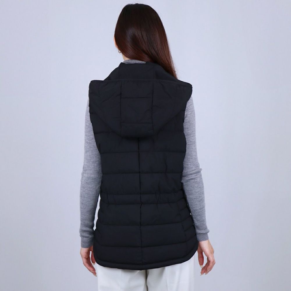 トミーヒルフィガー TOMMY HILFIGER レディース ベスト 中綿ベスト TPO9648V BLACK パデッドベスト