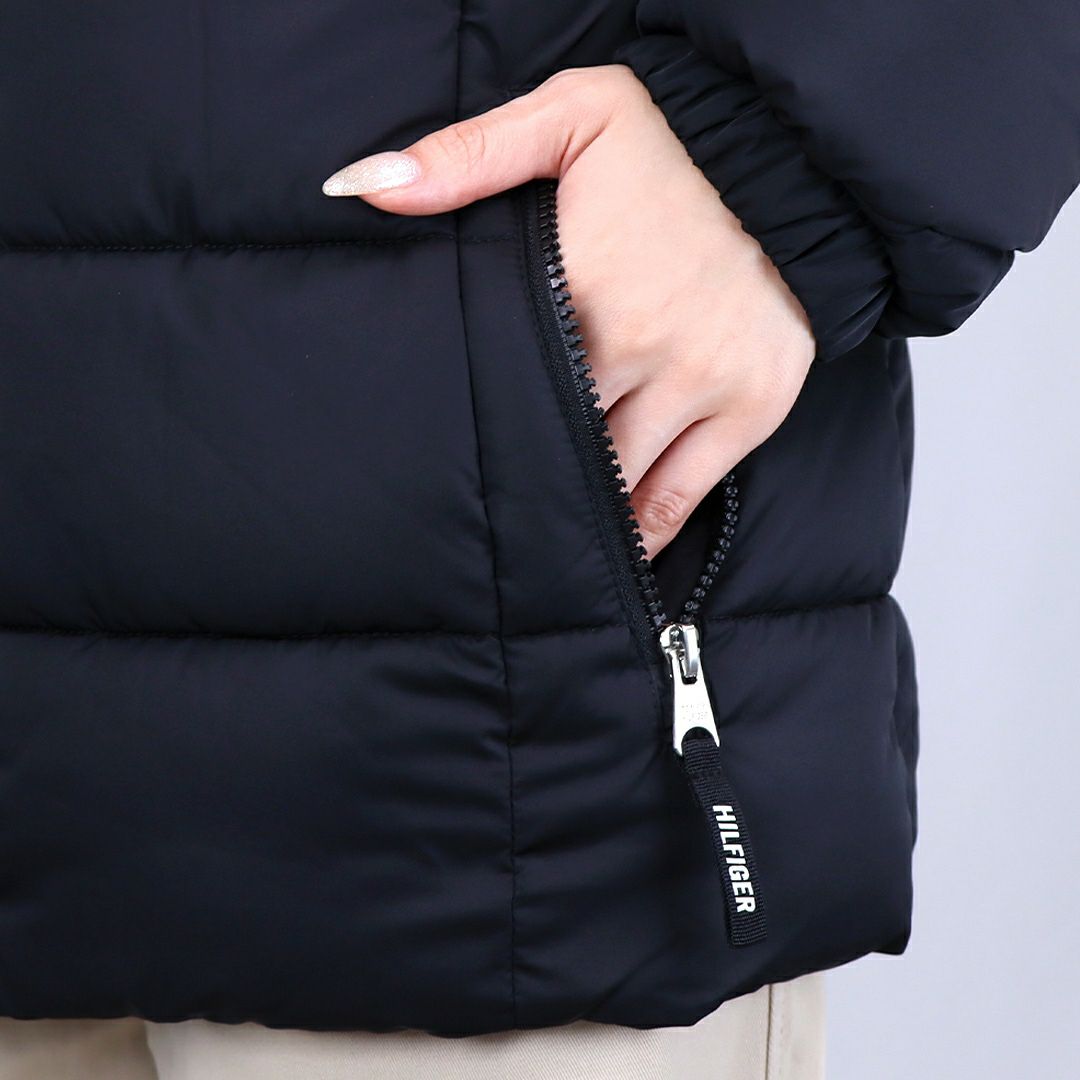 トミーヒルフィガー TOMMY HILFIGER レディース ジャケット 中綿ジャケット TP35118J BLACK　パデッドジャケット