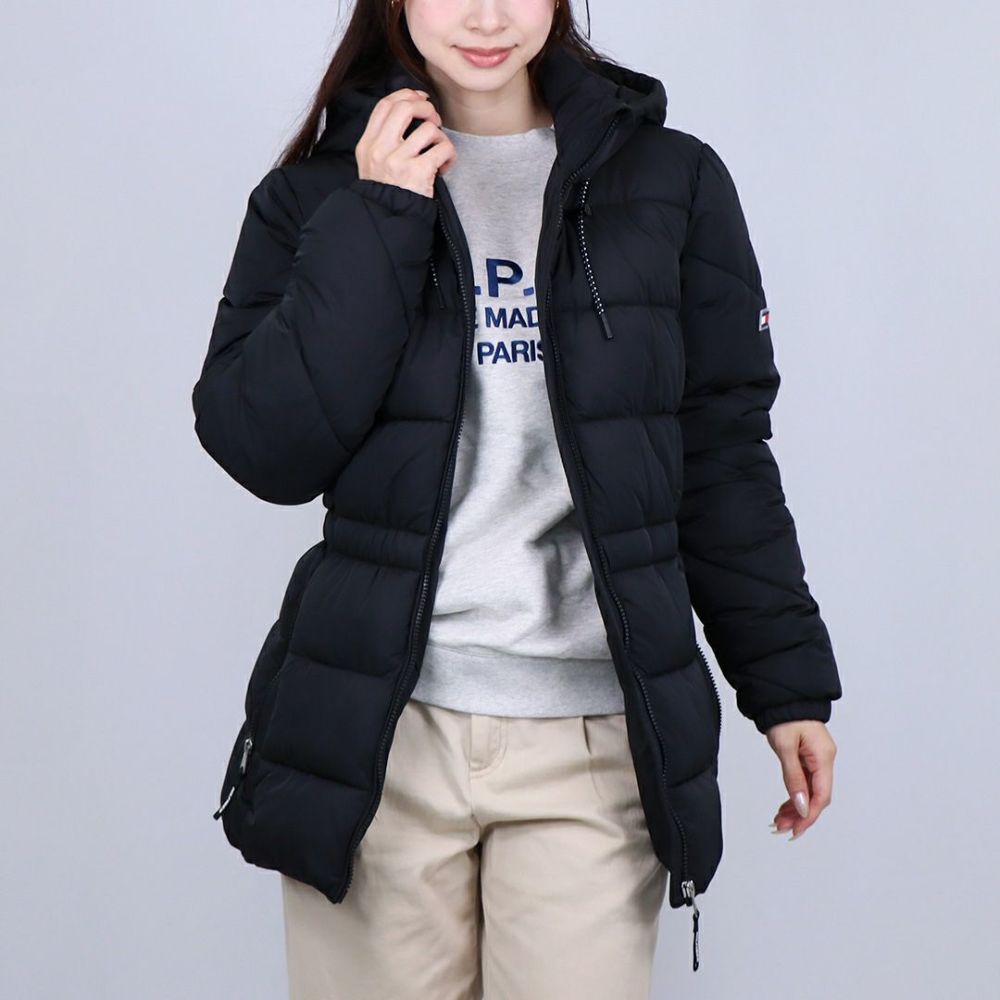トミーヒルフィガー TOMMY HILFIGER レディース ジャケット 中綿ジャケット TP35118J BLACK　パデッドジャケット