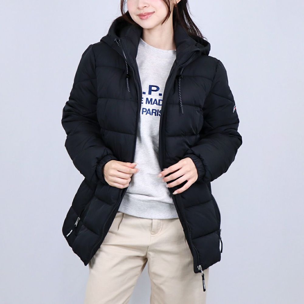 トミーヒルフィガー TOMMY HILFIGER レディース ジャケット 中綿ジャケット TP35118J BLACK　パデッドジャケット