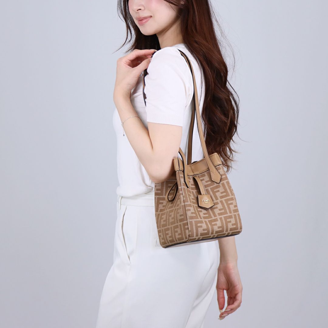 フェンディ FENDI ショルダーバッグ ORIGAMI MINI オリガミ ミニ 8BS083 AFPM F1Q5S PAPIRO+CUOIO+CAP+OS 【お取り寄せ】