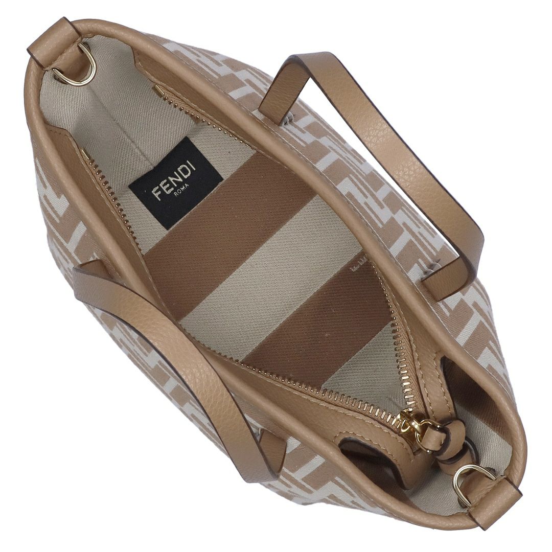 フェンディ FENDI ２WAYバッグ MINI ROLL 8BS096 AOVJ F1PIQ BEIGE+SAND+SOFT GOLD 【お取り寄せ】