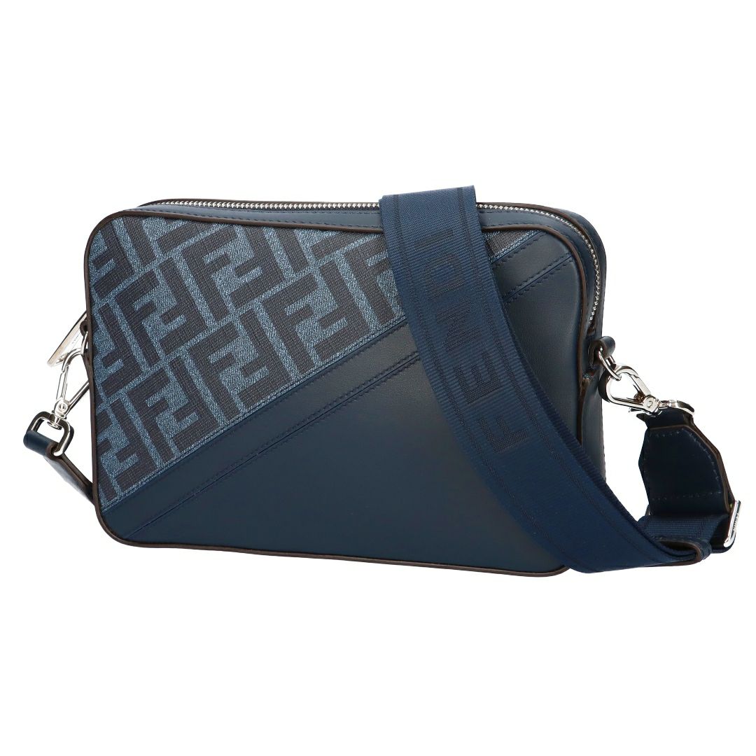 フェンディ FENDI ショルダーバッグ クロスボディ CAMERA CASE 7M0286 ASIC F1O97 LEATHER DENIM B MEDIUM 【お取り寄せ】