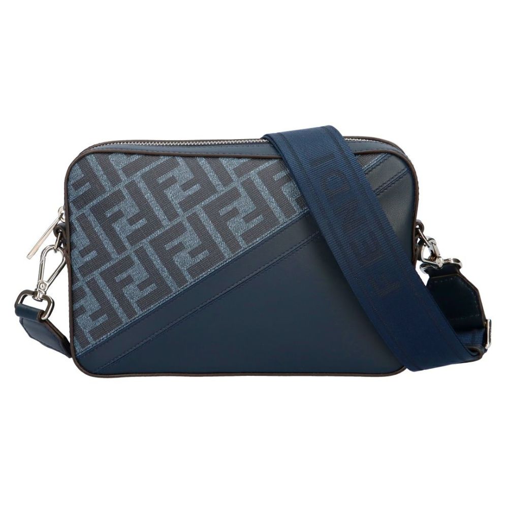 フェンディ FENDI ショルダーバッグ クロスボディ CAMERA CASE 7M0286 ASIC F1O97 LEATHER DENIM B MEDIUM 【お取り寄せ】
