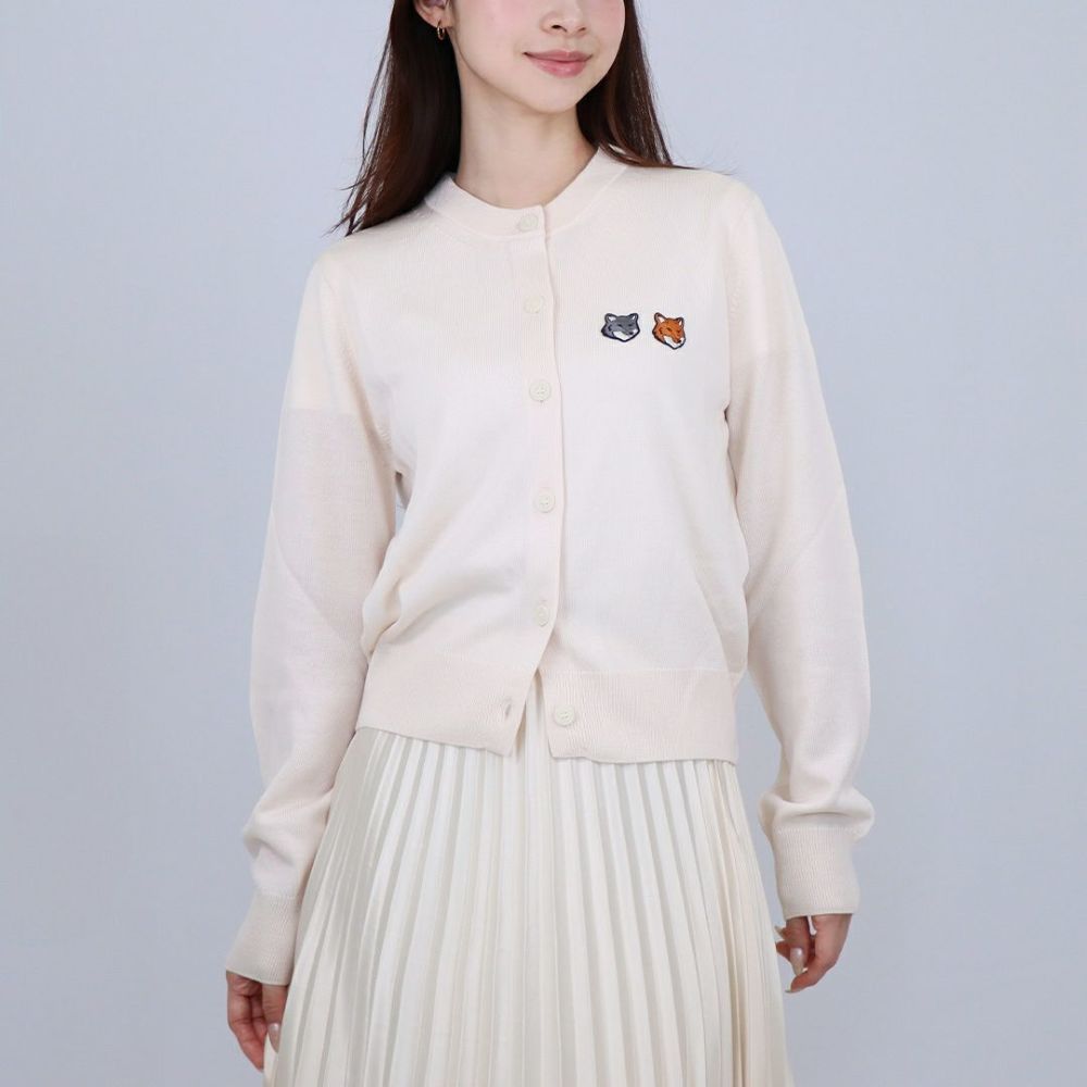 メゾンキツネ MAISON KITSUNE レディース カーディガン ダブル ボールド フォックスヘッド パッチ レギュラー OW051CFKT1036