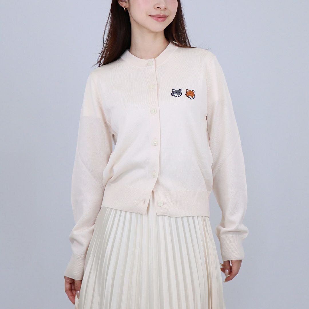 メゾンキツネ MAISON KITSUNE レディース カーディガン ダブル ボールド フォックスヘッド パッチ レギュラー OW051CFKT1036