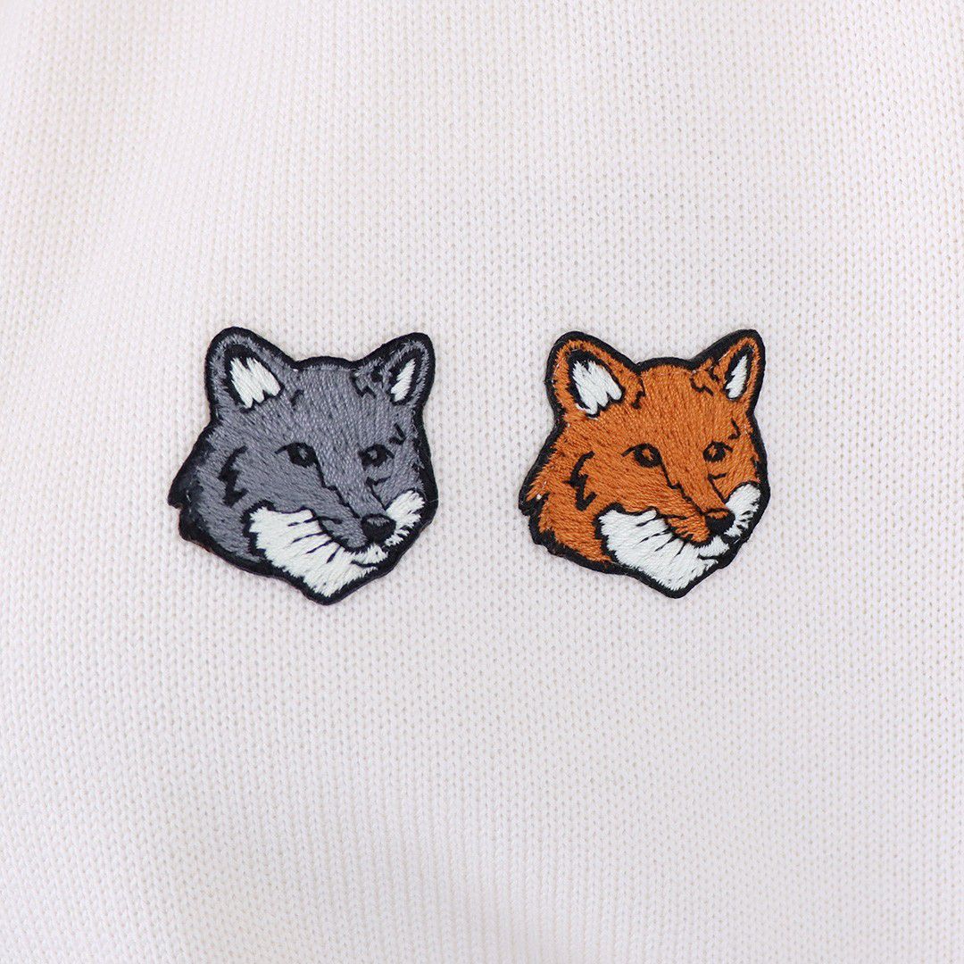 メゾンキツネ MAISON KITSUNE レディース カーディガン ダブル ボールド フォックスヘッド パッチ レギュラー OW051CFKT1036