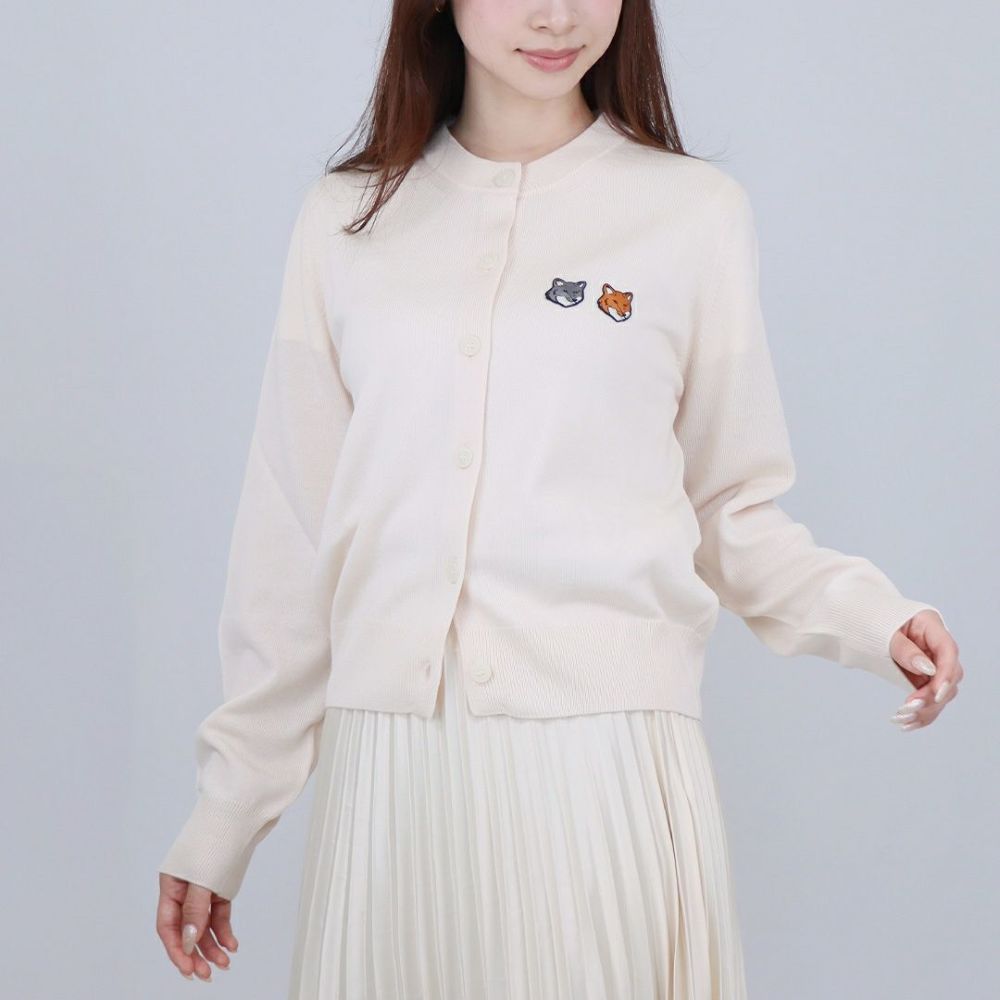 メゾンキツネ MAISON KITSUNE レディース カーディガン ダブル ボールド フォックスヘッド パッチ レギュラー OW051CFKT1036
