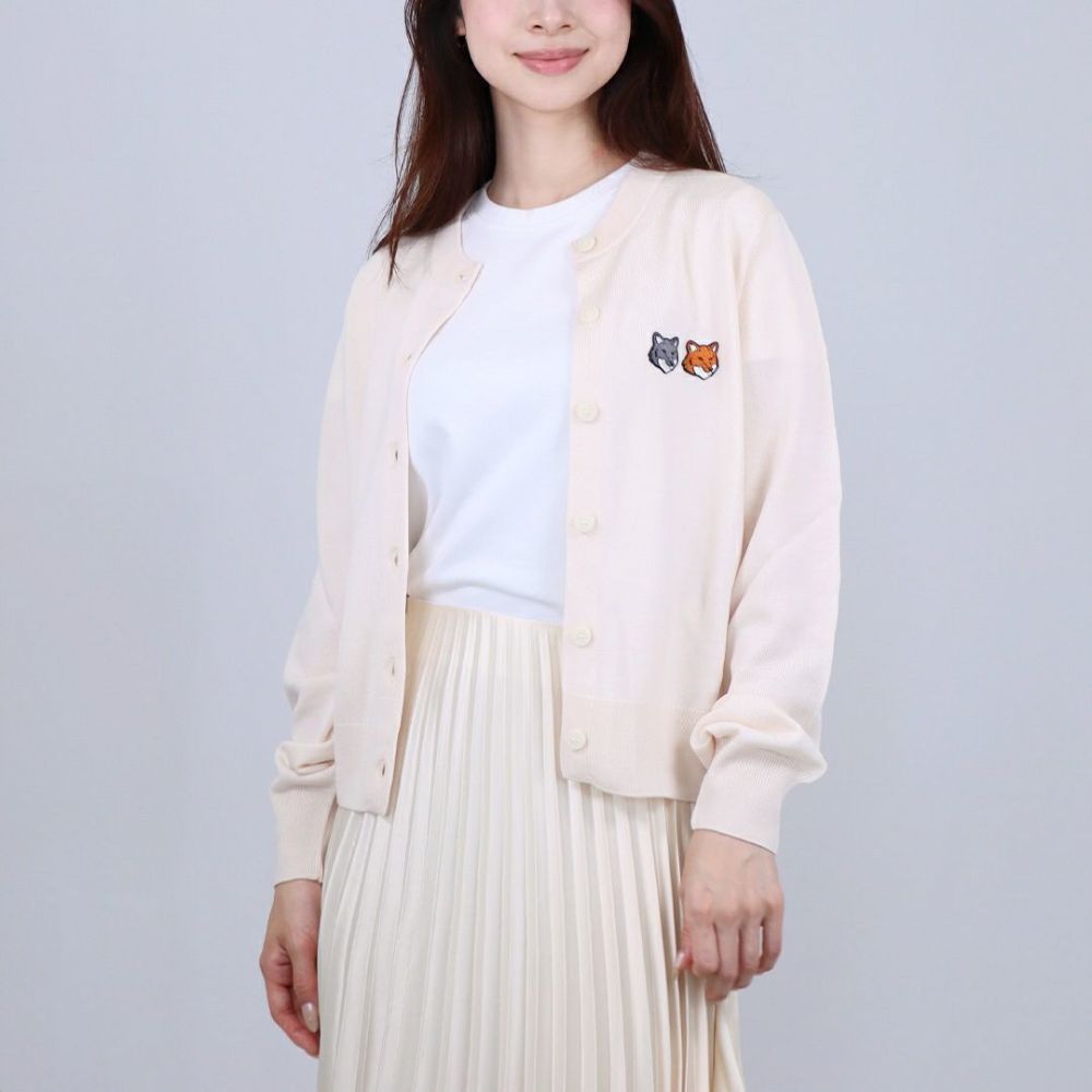 メゾンキツネ MAISON KITSUNE レディース カーディガン ダブル ボールド フォックスヘッド パッチ レギュラー OW051CFKT1036