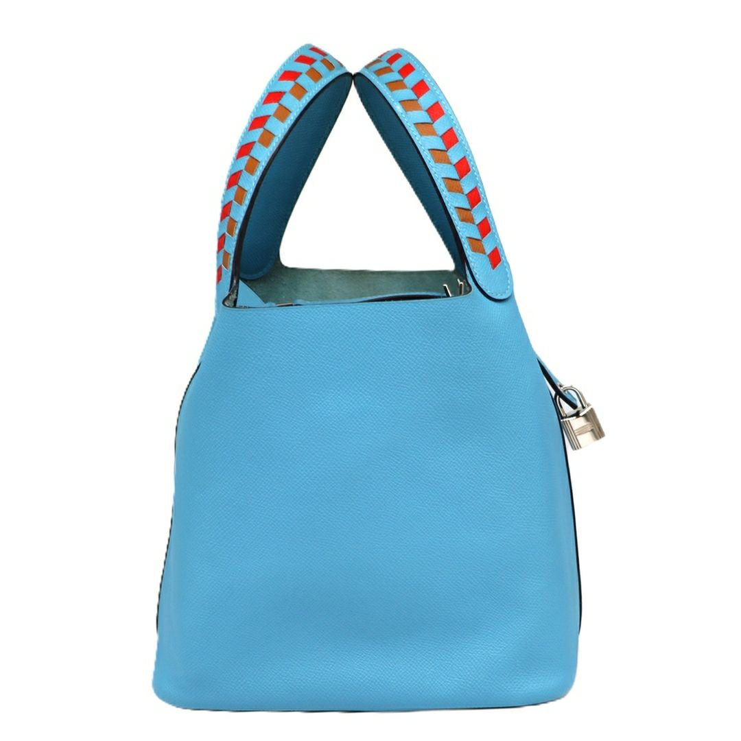 【リユース品】 エルメス HERMES バッグ ハンドバッグ ピコタンロックMM トレサージュ セレスト/シルバー金具 【お取り寄せ】