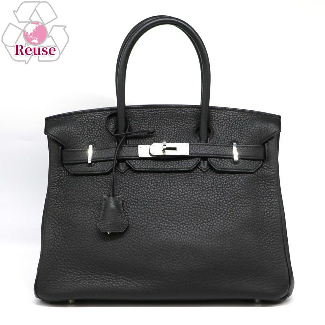 【リユース品】 エルメス HERMES バッグ ハンドバッグ バーキン30 ブラック/シルバー金具 【お取り寄せ】