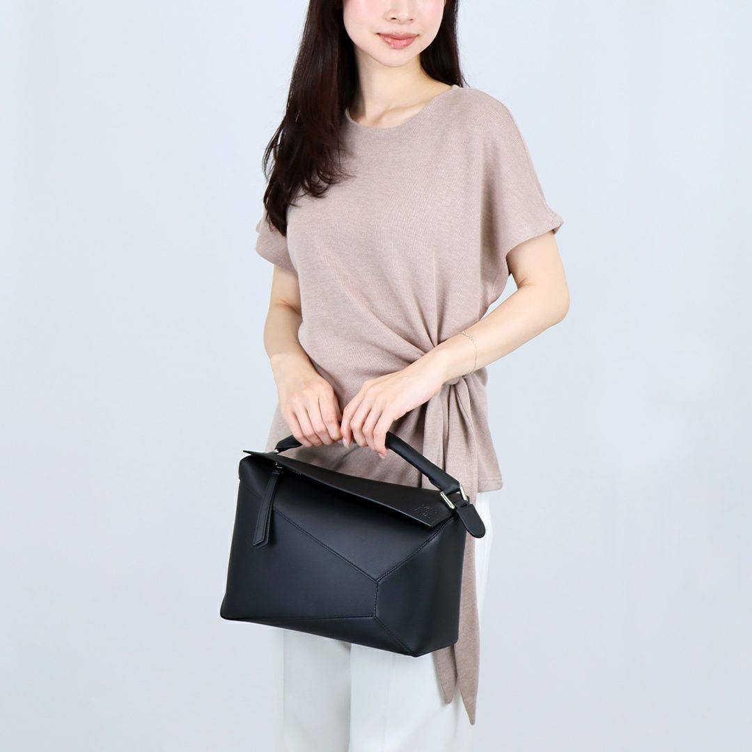 ロエベ LOEWE 2WAYバッグ PUZZLE EDGE BAG パズルエッジ バッグ ミディアム A510P49X14 1100 BLACK 【お取り寄せ】