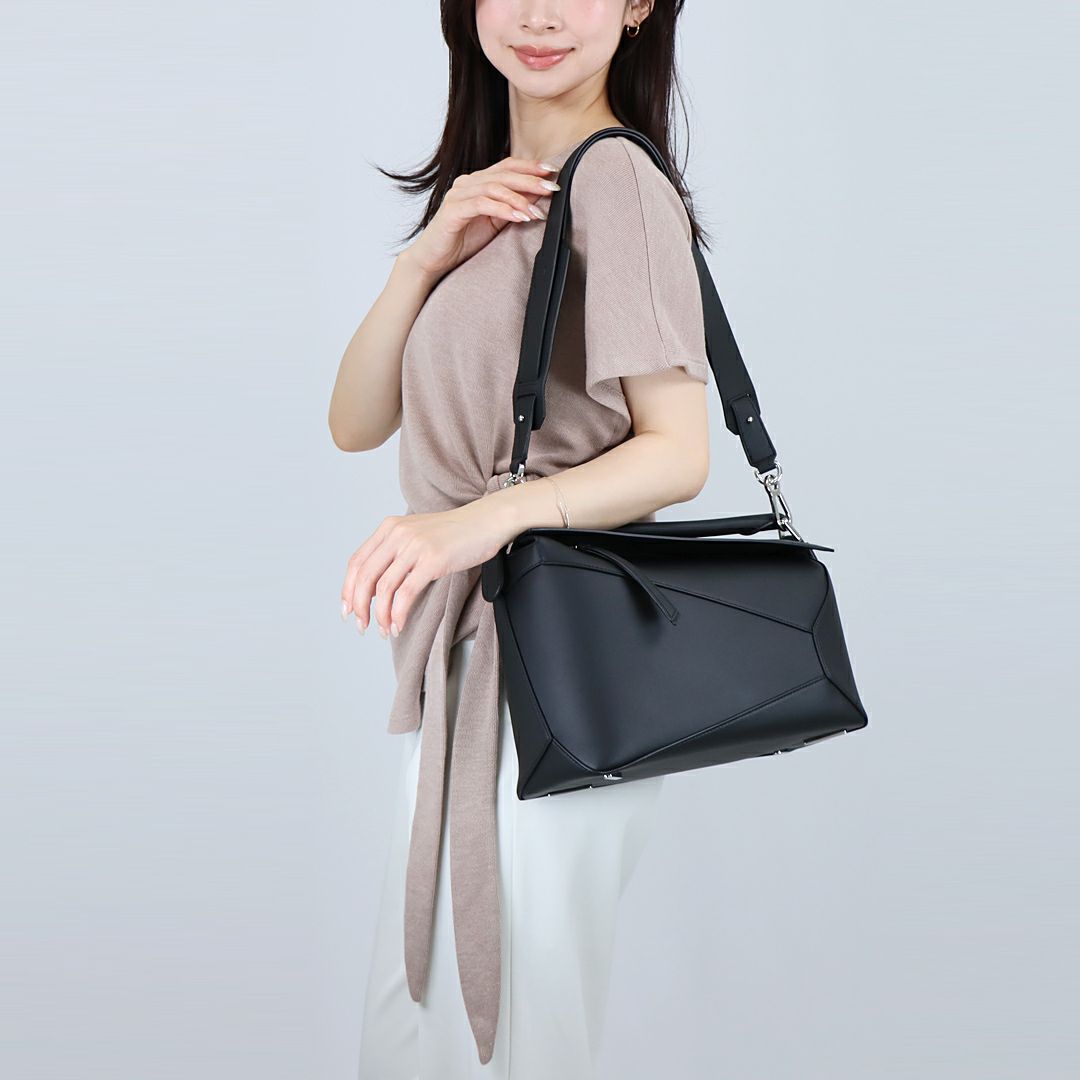 ロエベ LOEWE 2WAYバッグ PUZZLE EDGE BAG パズルエッジ バッグ ミディアム A510P49X14 1100 BLACK 【お取り寄せ】