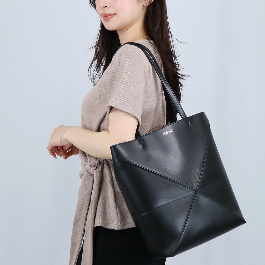 ロエベ LOEWE トートバッグ PUZZLE FOLD BAG パズルフォルドバッグ A657G50X01 1100 BLACK 【お取り寄せ】
