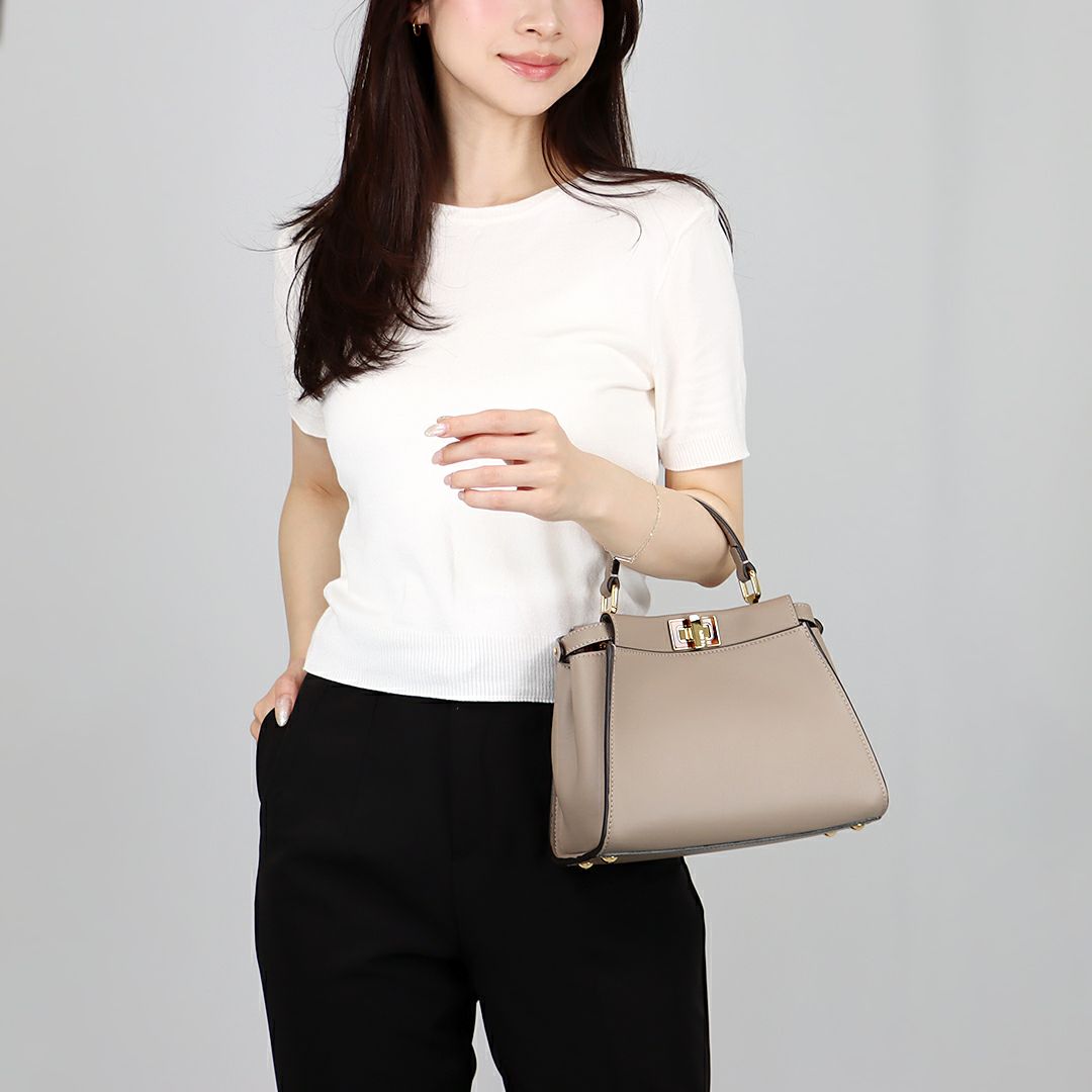 フェンディ FENDI 2WAYバッグ ピーカブー ミニ 8BN244 AF2J F0E65 TORTORA+OS