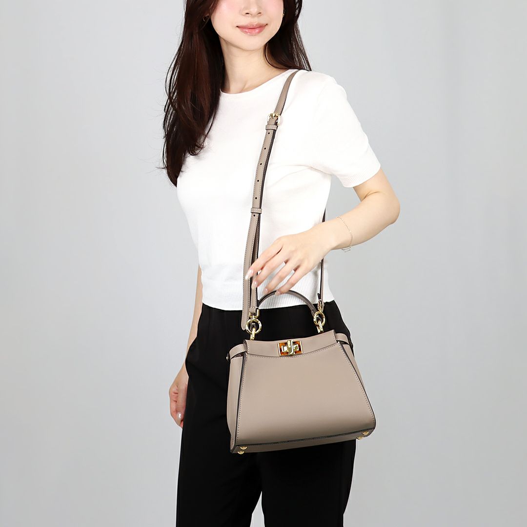 フェンディ FENDI 2WAYバッグ ピーカブー ミニ 8BN244 AF2J F0E65 TORTORA+OS