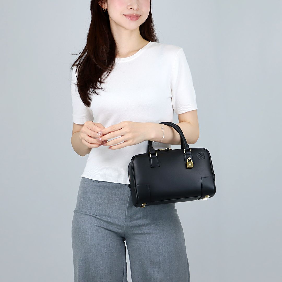 ロエベ LOEWE 2WAYバッグ アマソナ23 ナパカーフ A039N07X16 1100 BLACK ブラック【お取り寄せ】