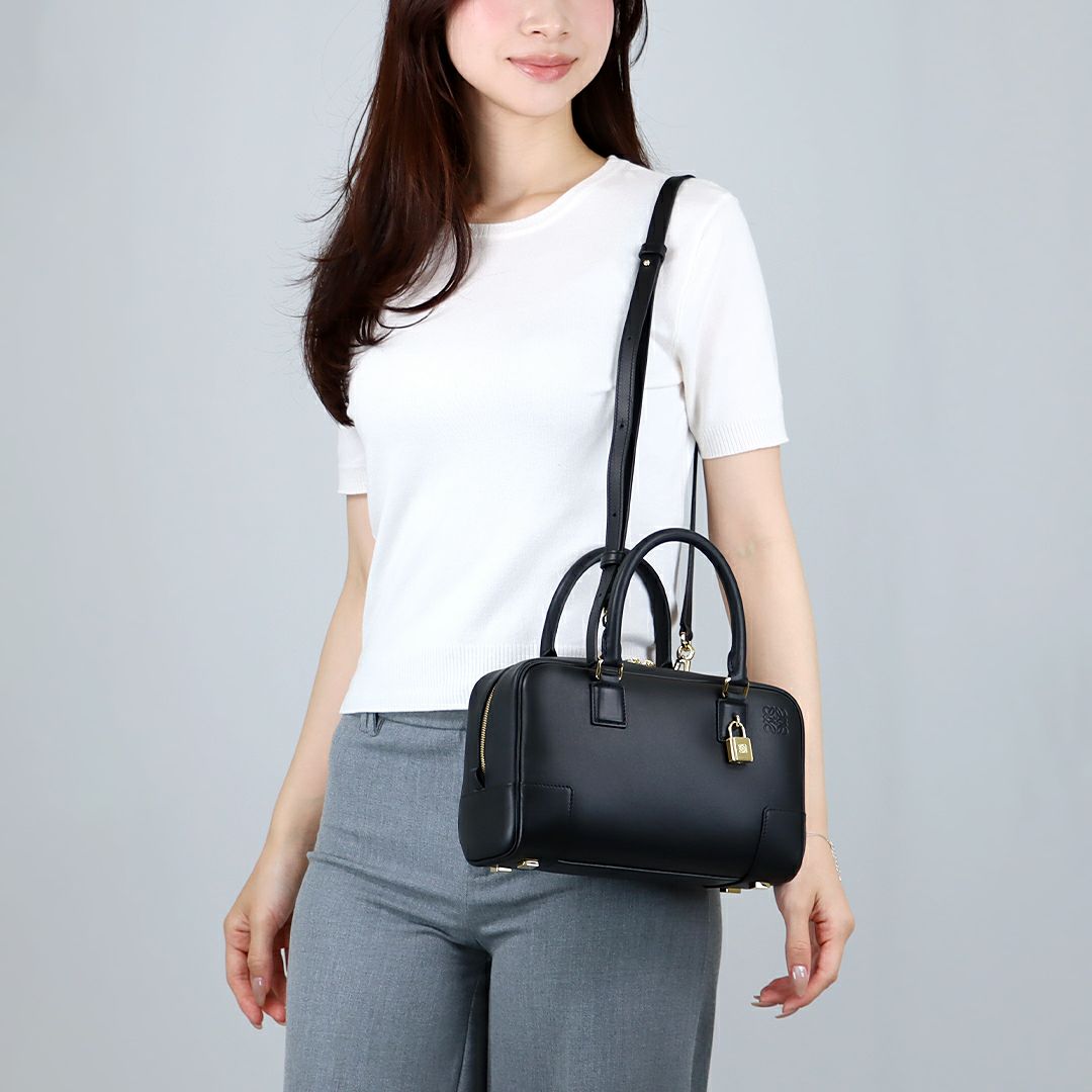 ロエベ LOEWE 2WAYバッグ アマソナ23 ナパカーフ A039N07X16 1100 BLACK ブラック【お取り寄せ】