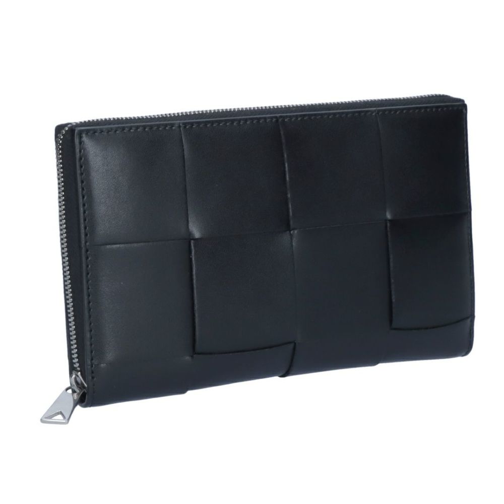 ボッテガヴェネタ BOTTEGA VENETA 長財布 ラウンド財布 イントレチャート カセット 649607 V47V1 8803 BLACK