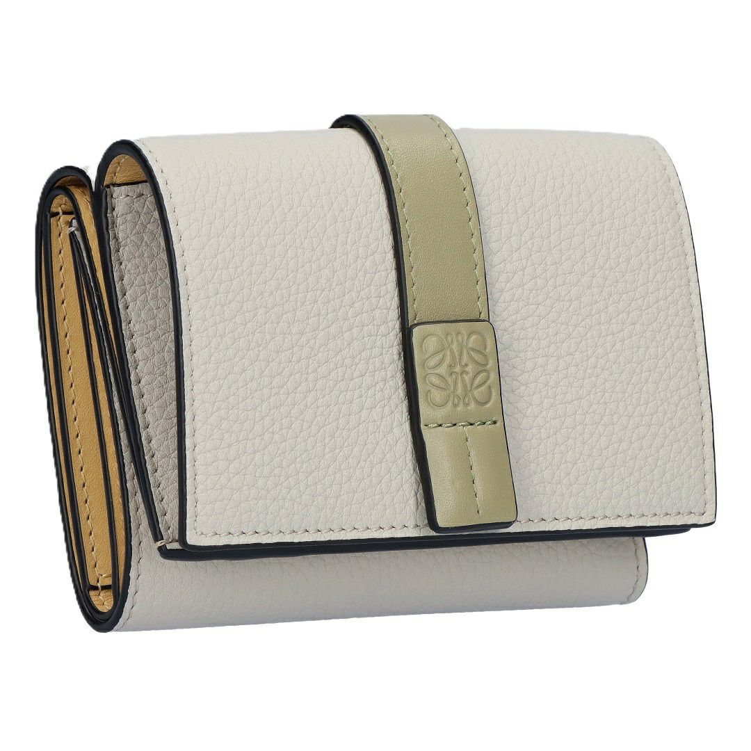 ロエベ LOEWE 折財布 3つ折り財布 C660TR2X03 5666 SHELL GREY/EUCALYPTUS トライフォールド ウォレット 【お取り寄せ】