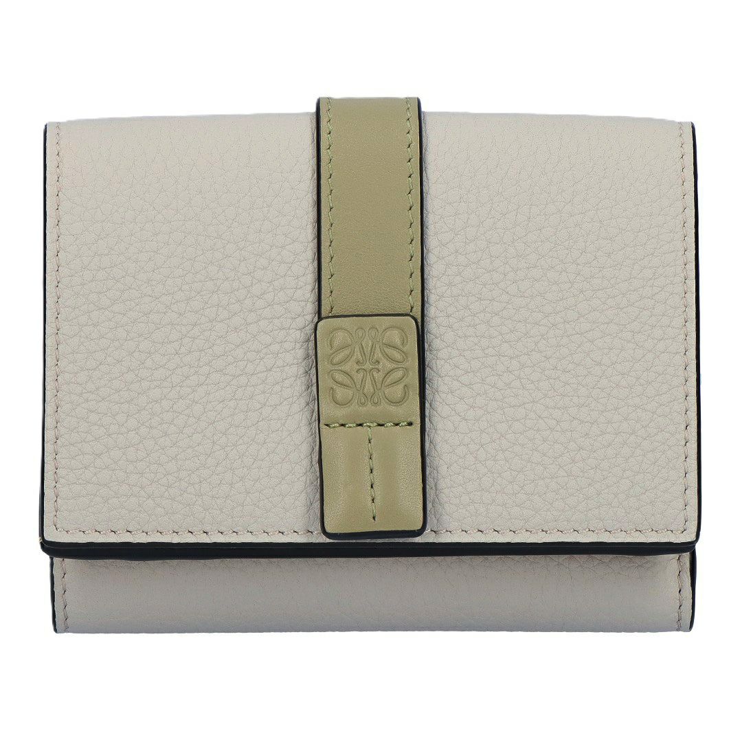 ロエベ LOEWE 折財布 3つ折り財布 C660TR2X03 5666 SHELL GREY/EUCALYPTUS トライフォールド ウォレット 【お取り寄せ】