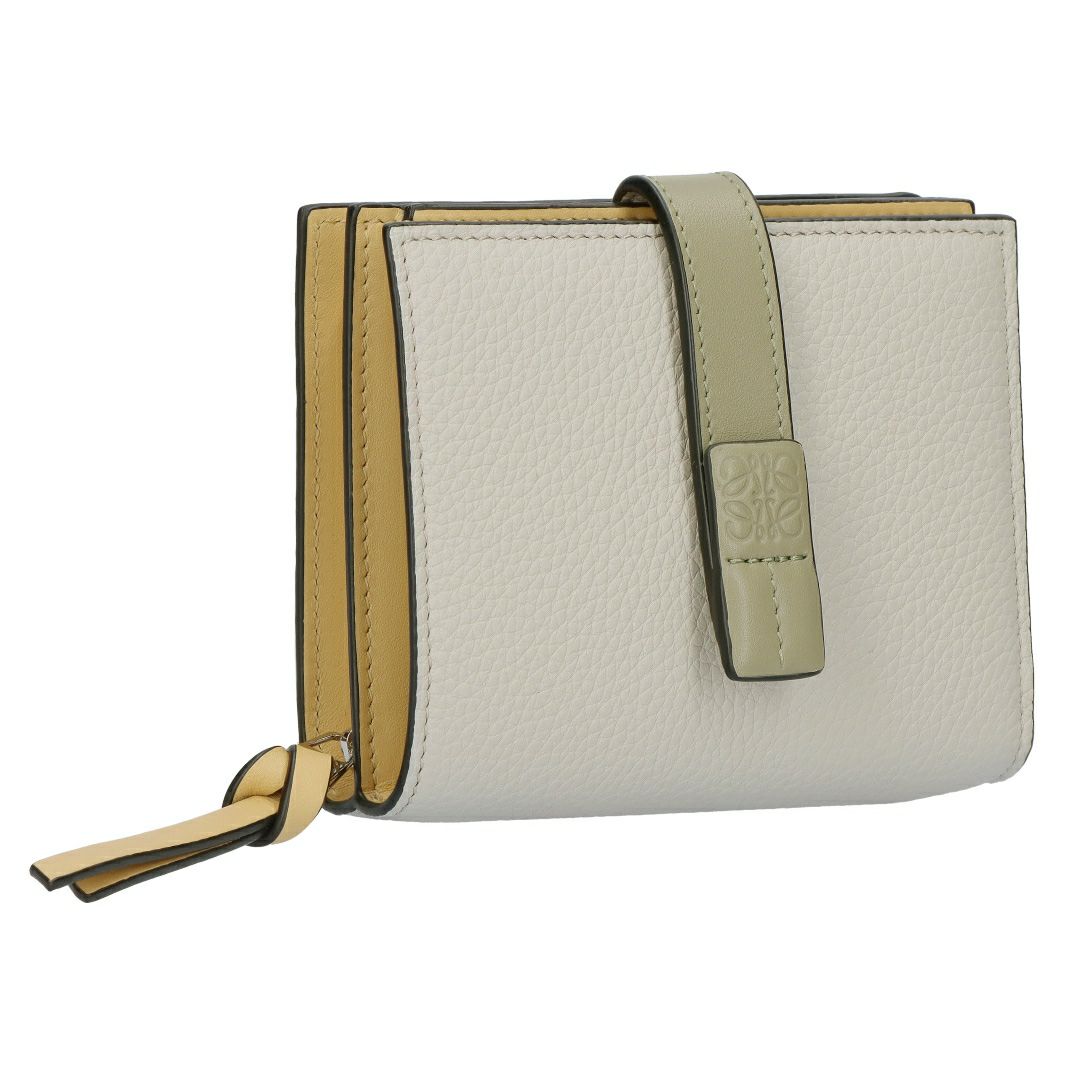 ロエベ LOEWE 折財布 二つ折り財布 C660Z41X02 5666 SHELL GREY コンパクト ジップウォレット 【お取り寄せ】