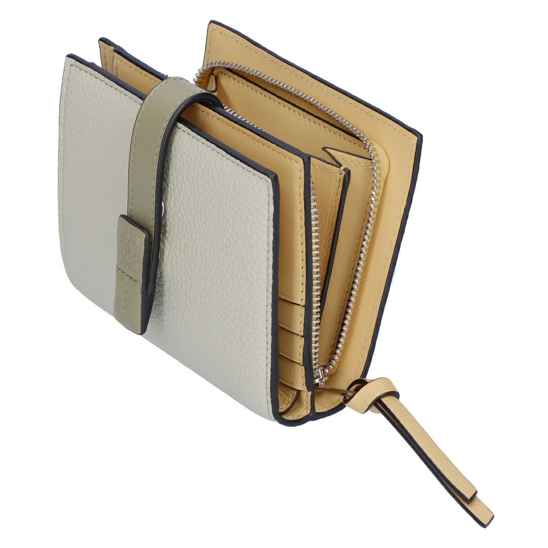 ロエベ LOEWE 折財布 二つ折り財布 C660Z41X02 5666 SHELL GREY コンパクト ジップウォレット 【お取り寄せ】