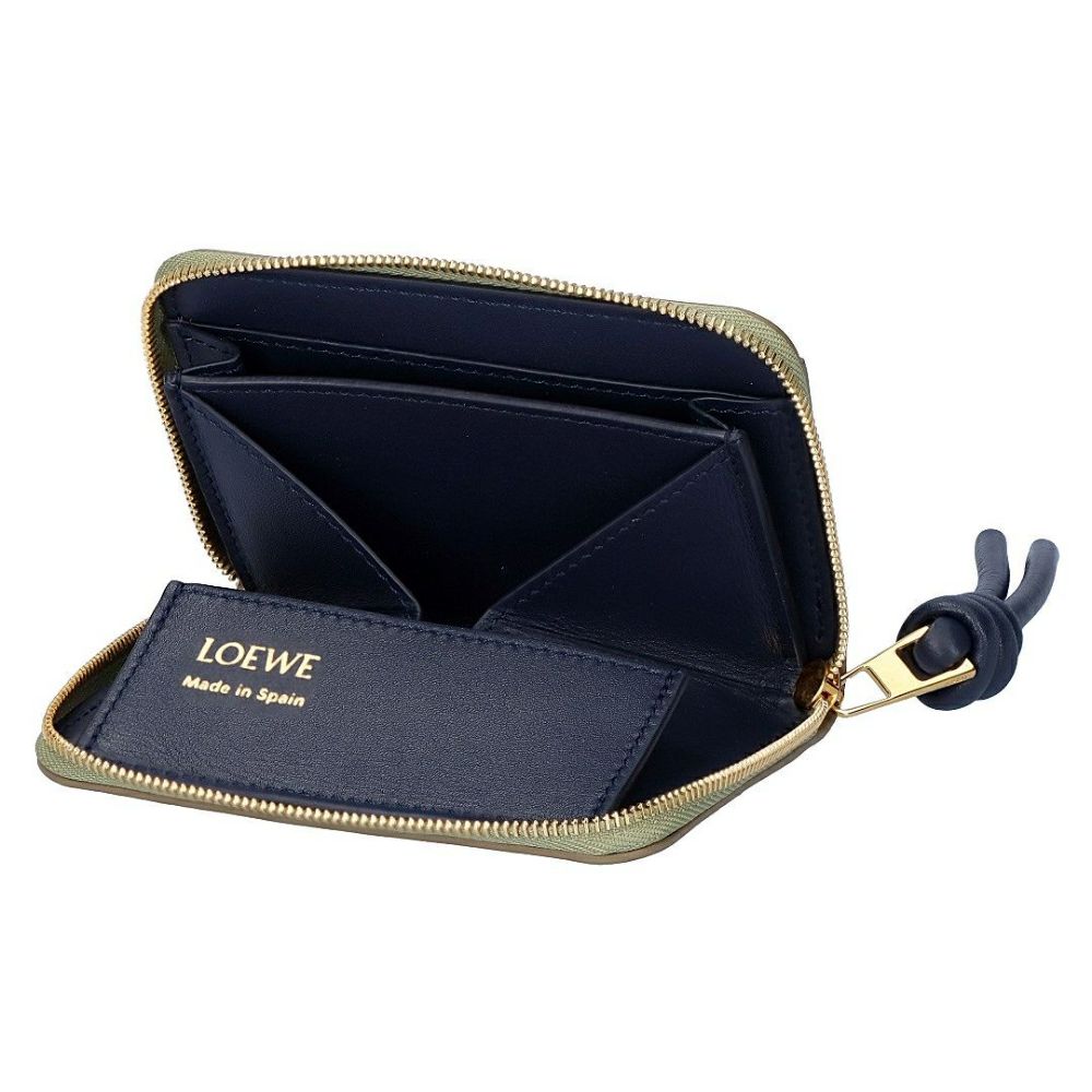 ロエベ LOEWE 小銭入れ コインケース コンパクトウォレット ジップ コインパース CEM1ZCPX02 5659 EUCALYPTUS/DEEP BAVY 【お取り寄せ】