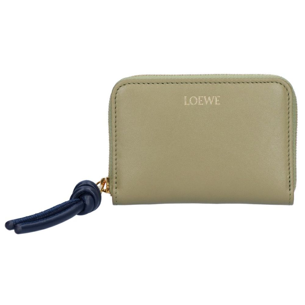 ロエベ LOEWE 小銭入れ コインケース コンパクトウォレット ジップ コインパース CEM1ZCPX02 5659 EUCALYPTUS/DEEP BAVY 【お取り寄せ】