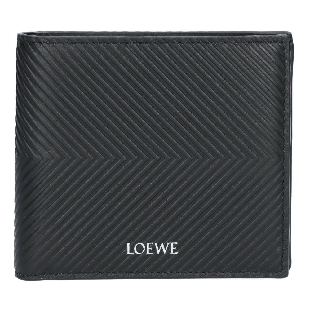 ロエベ LOEWE メンズ 折財布 二つ折財布 小銭入れ付き バイフォールド コインウォレット C779501X01 1100 BLACK 【お取り寄せ】