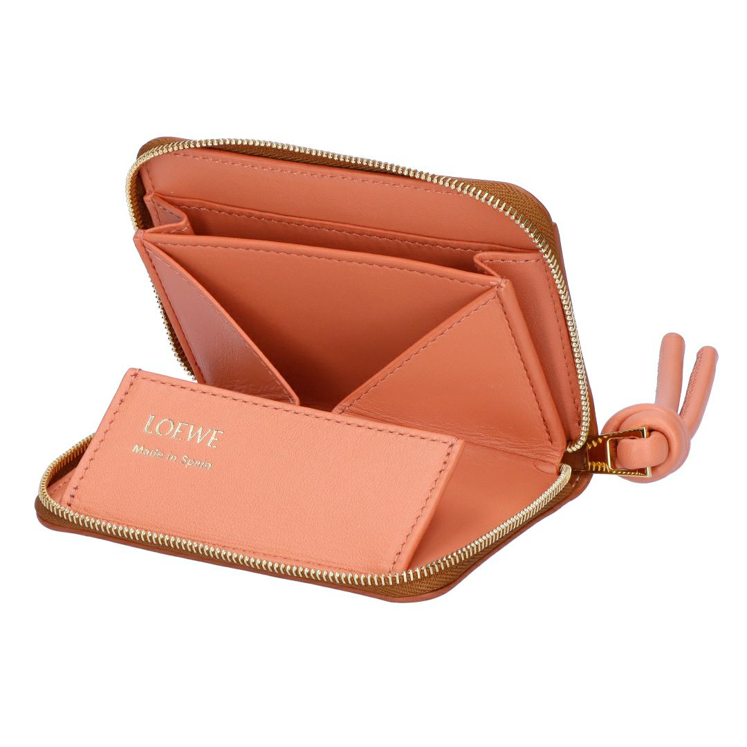 ロエベ LOEWE 小銭入れ コインケース コンパクトウォレット ジップ コインパース CEM1ZCPX02 6255 TAN/PAPAYA 【お取り寄せ】