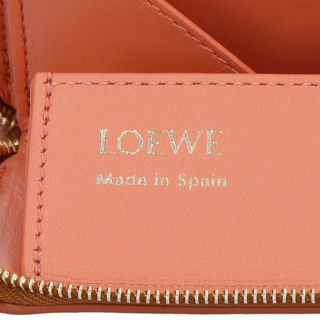 ロエベ LOEWE 小銭入れ コインケース コンパクトウォレット ジップ コインパース CEM1ZCPX02 6255 TAN/PAPAYA 【お取り寄せ】