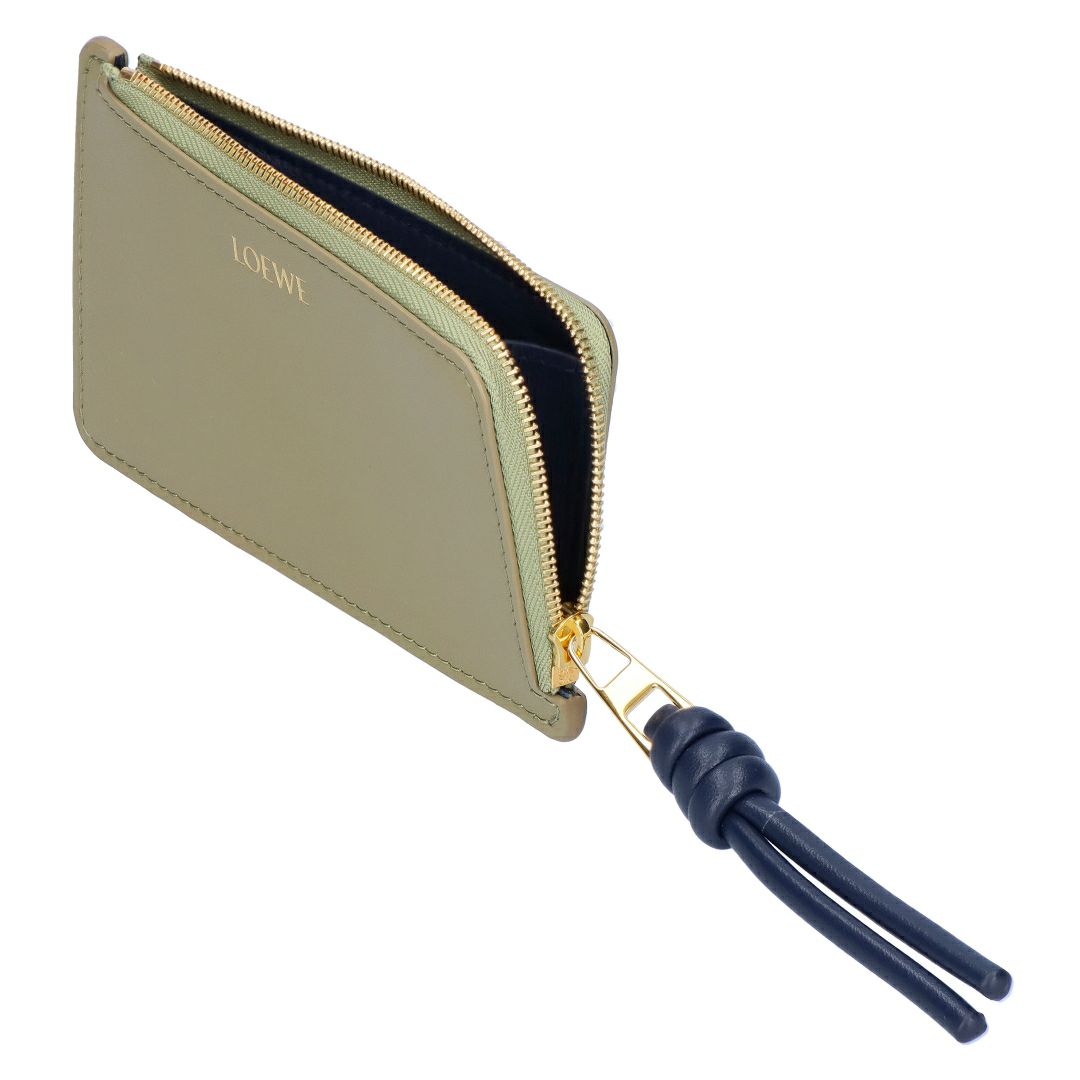 ロエベ LOEWE コインケース カードケース ノット コインカードホルダー CEM1Z40X02 5659 EUCALYPTUS/DEEP NAVY フラグメントケース 【お取り寄せ】