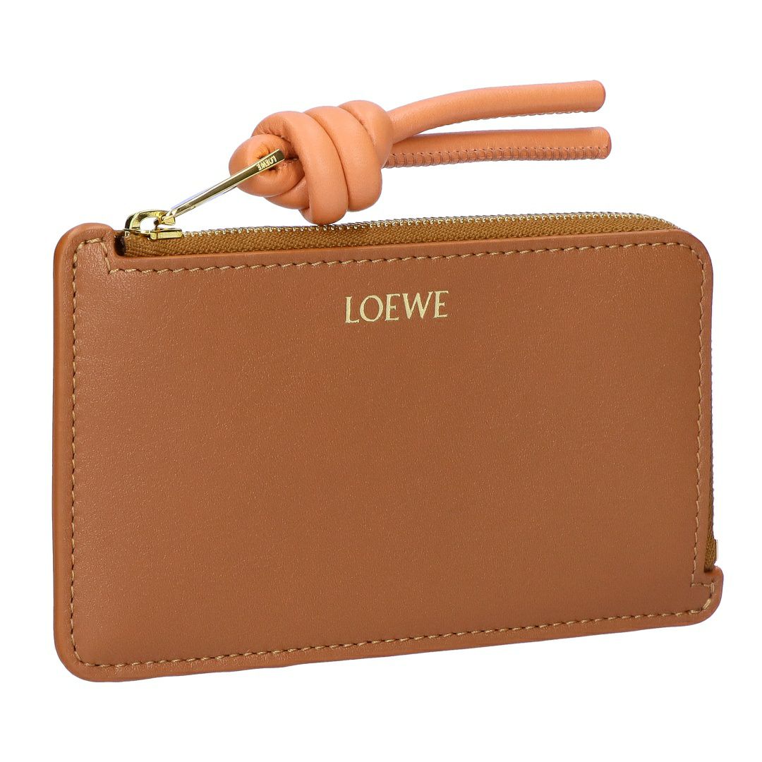 ロエベ LOEWE コインケース カードケース ノット コインカードホルダー CEM1Z40X02 6255 TAN/PAPAYE フラグメントケース 【お取り寄せ】