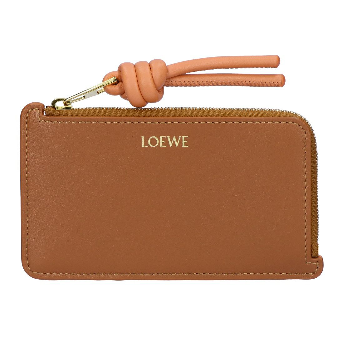 ロエベ LOEWE コインケース カードケース ノット コインカードホルダー CEM1Z40X02 6255 TAN/PAPAYE フラグメントケース 【お取り寄せ】