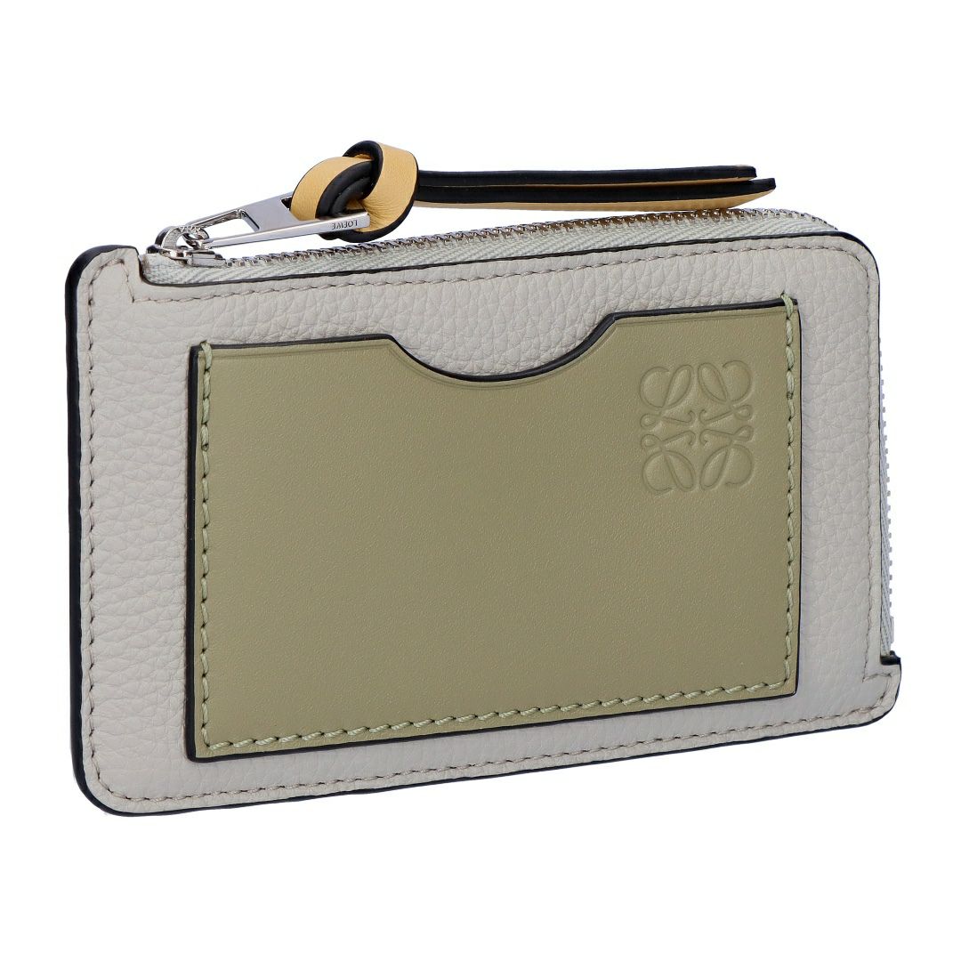 ロエベ LOEWE コインケース カードケース コインカードホルダー C660Z40X07 5666 SHELL GREY/EUCALYPTUS 小銭入れ フラグメントケース 【お取り寄せ】