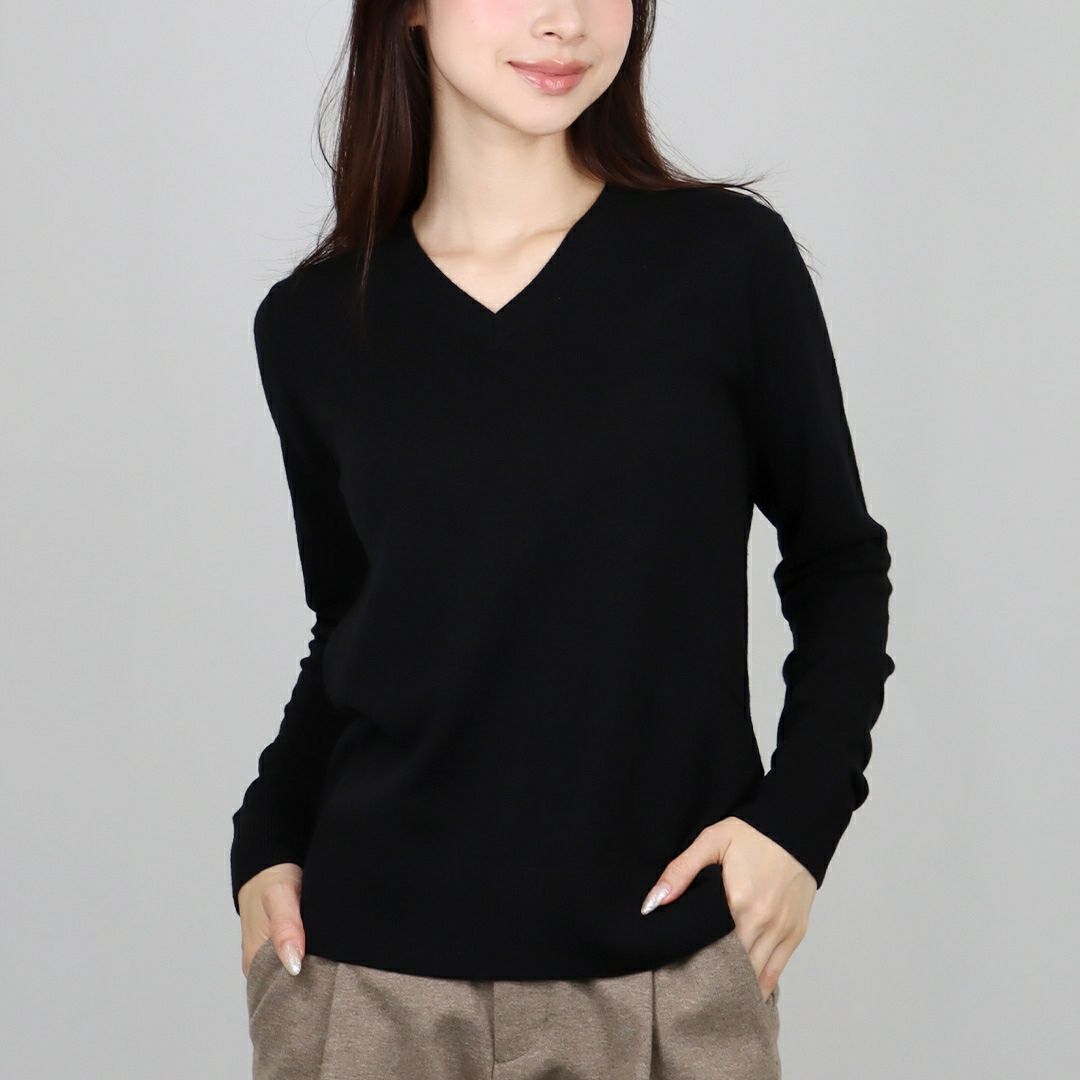 エス マックスマーラ S MAX MARA レディース ウールクルーネックニット IDONEO 2529366081 008 NERO