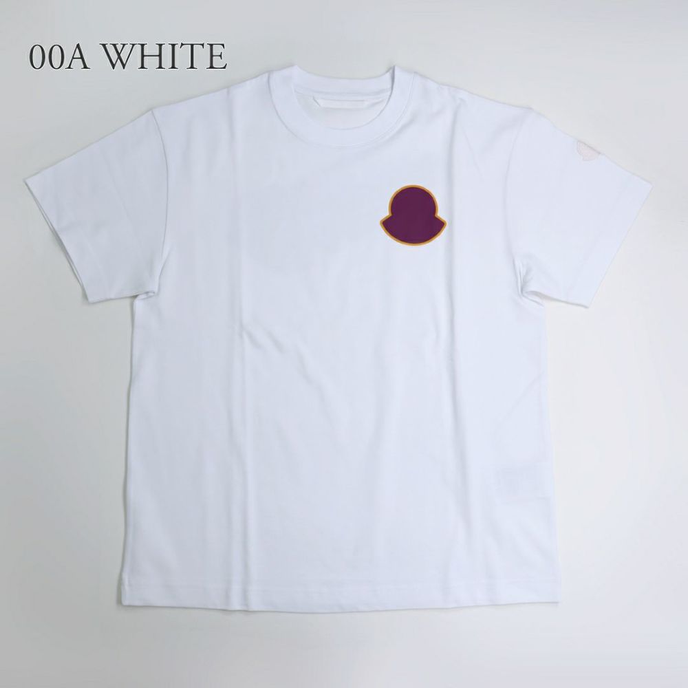 モンクレール MONCLER メンズ 半袖 Tシャツ 8C00057 89AUG クルーネック ワッペン