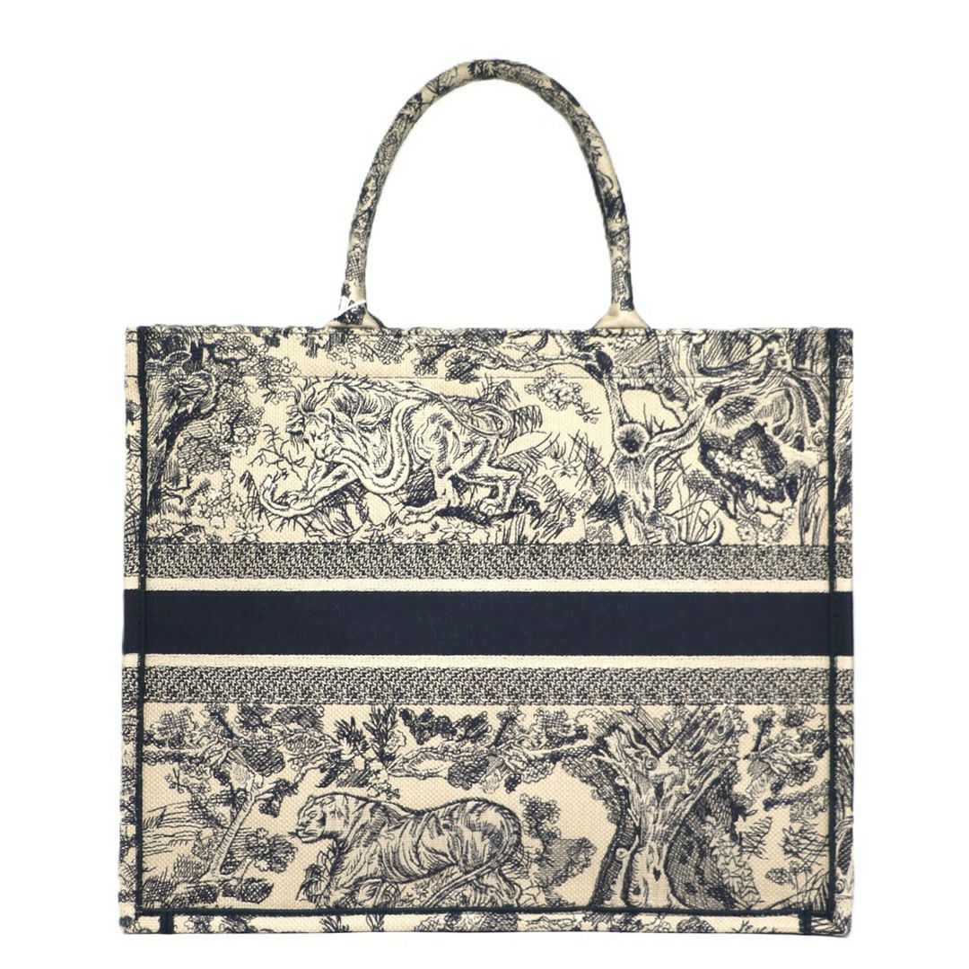 【リユース品】 ディオール DIOR バッグ トートバッグ ブックトート　ラージ ブラック/ホワイト 【お取り寄せ】
