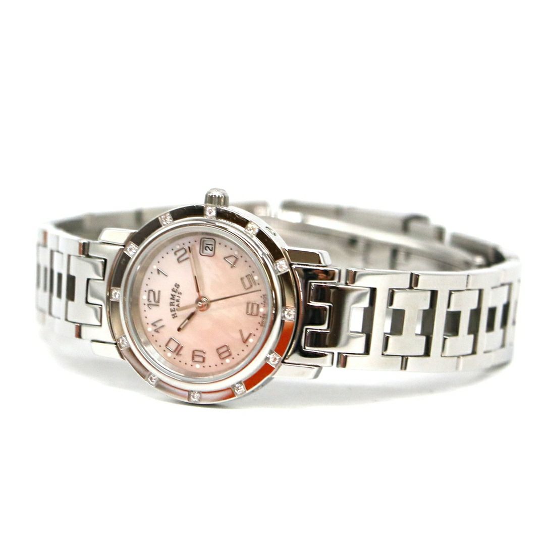 【リユース品】 エルメス HERMES 腕時計 レディースウォッチ クリッパー CL4.230 文字盤：ピンクシェル 【お取り寄せ】